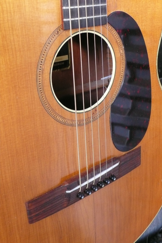 Palissander zadel met nieuwe ebben pinnen en nieuw beentje, massieve spruce top