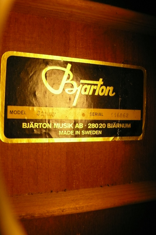 Bjärton Label  nr 116862 1971