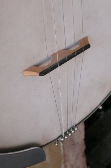 nieuwe ebben/maple bruggetje van eigen hand, no knot tailpiece