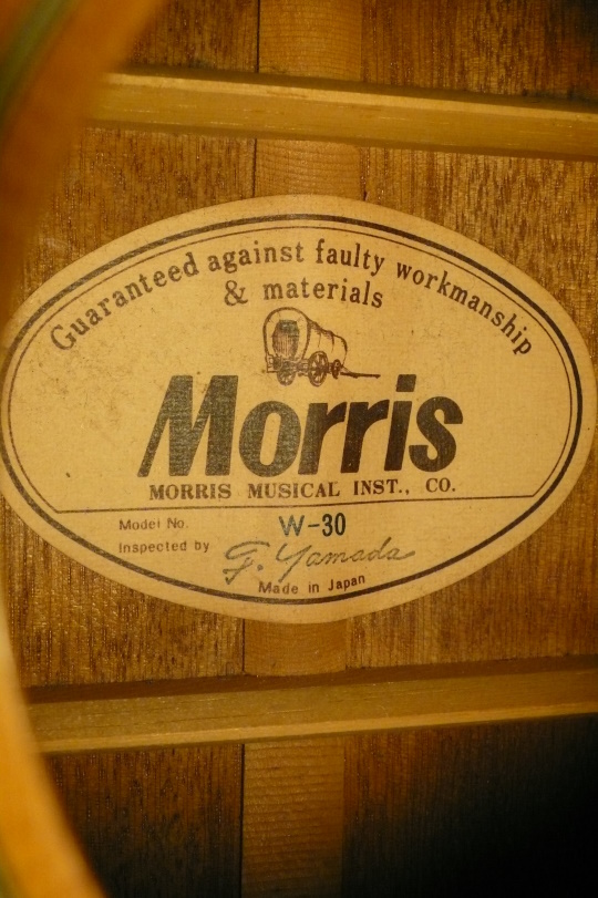 Morris label W30 eind jaren '70/begin '80