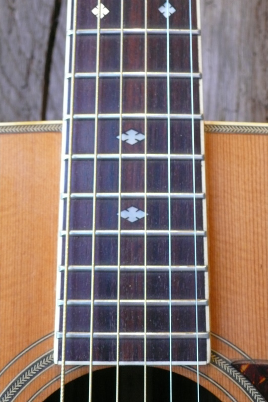 Palissander toets, redress van de frets