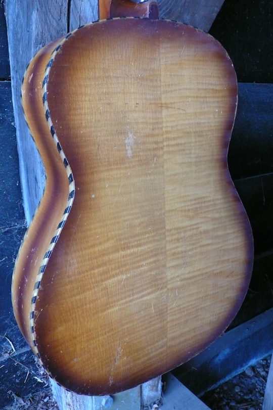 geblokte binding (ebben, celloloid paarlemoer)