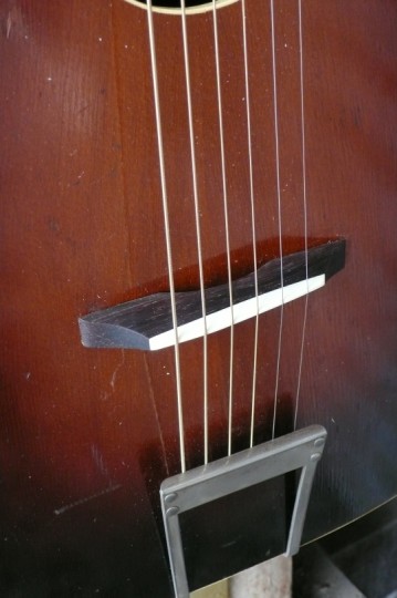 origineel tailpiece en zelfgemaakte vaste Palissander/been brug